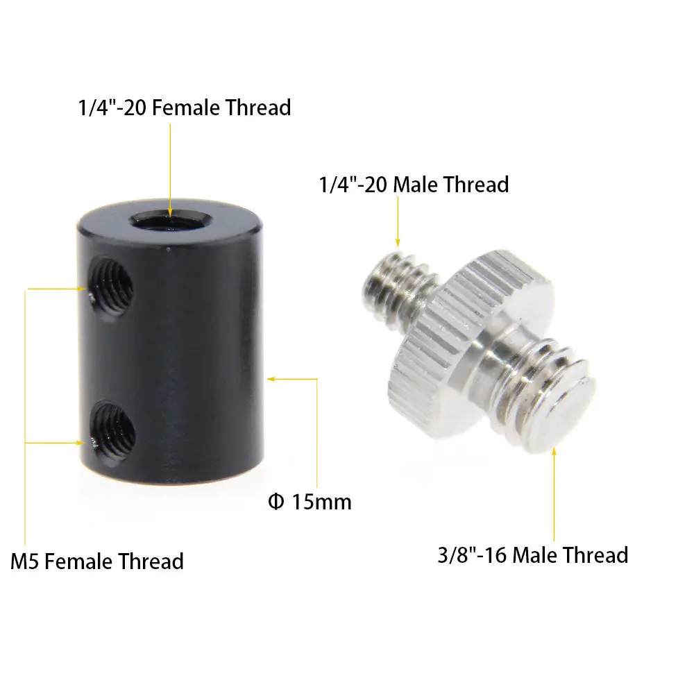 CAMVATE 15 мм микро стержень с 3/8 &quotПапа до 1/4&quot Женский поток 2 см Длина C1257|rod 15mm|15mm rod1/4