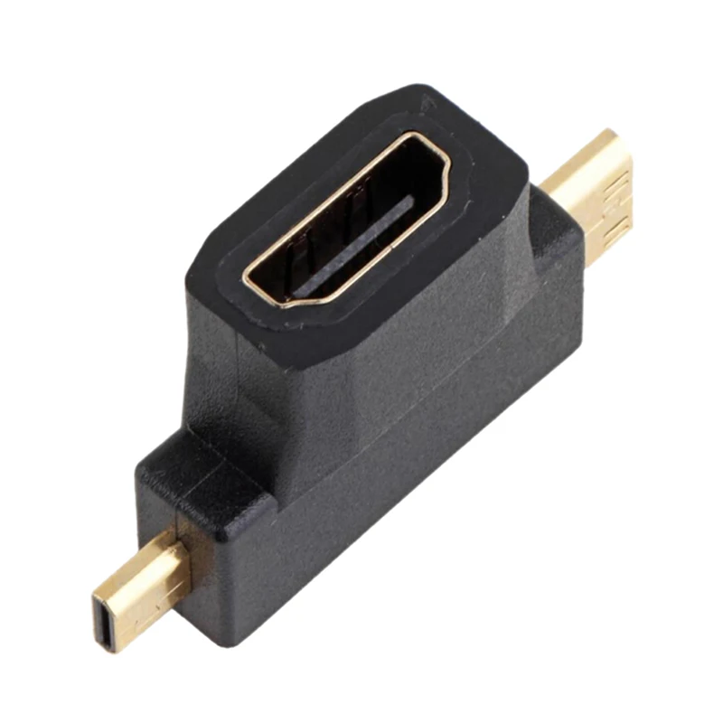 

3 в 1 Mini HDMI-совместимый штекер Micro конвертер «Папа-мама» адаптер для планшетных ПК ТВ мобильный телефон адаптер