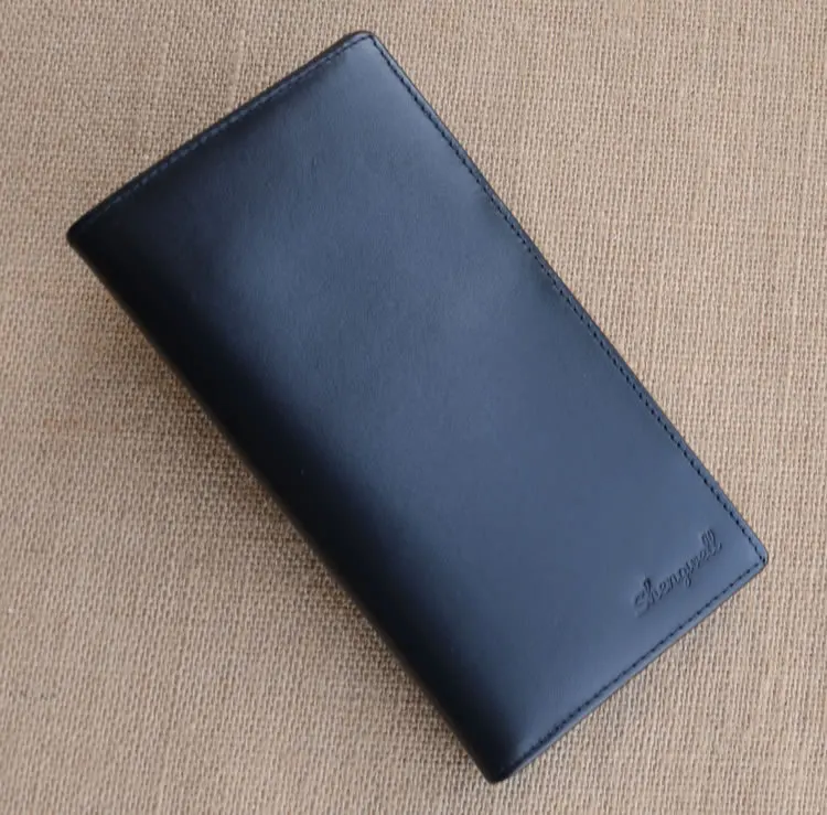 

SHENGWELL Men Wallet Genuine Leather Long Clutch Slim Organizer Wallets for Men Top Cowhide Bifold Purse Card Holder