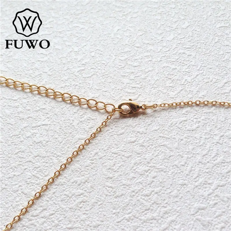 Ожерелье FUWO с резным кварцевым кристаллом Aura наконечник стрелы ожерелье из