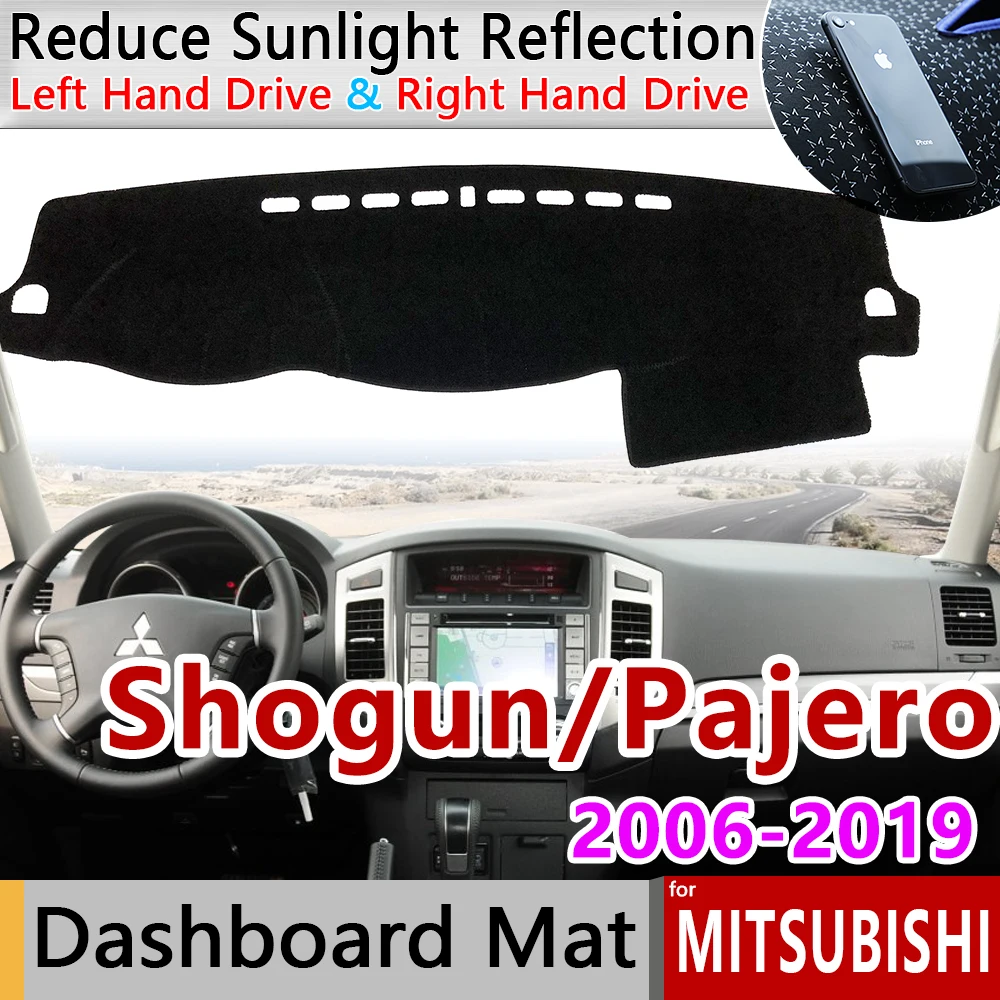 Для Mitsubishi Pajero Shogun Montero 2006 ~ 2019 V80 V87 V93 V97 Противоскользящий коврик крышка приборной