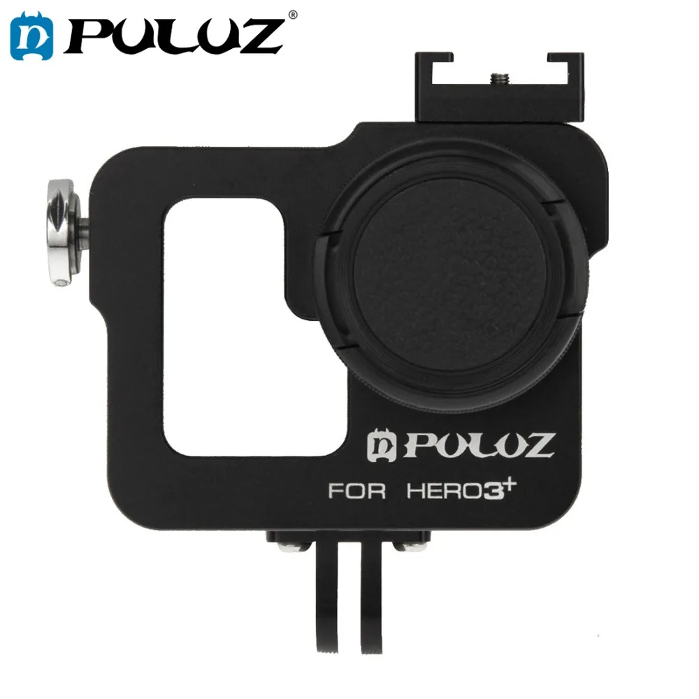 

PULUZ for Go Pro Accessorie Housing Shell CNC Aluminum Alloy Protective Cage w/h 37mm UV Lens Filter&Lens Cap for GoPro HERO3+/3