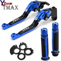 for yamaha tmax 500 530 2001 2007 motorcycle accessories folding brake clutch levers handle grips for tmax500 tmax530 2006 2005