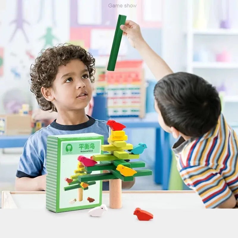 Детские развивающие игрушки Banlanced Bird деревянные блоки Banlancing Wood Toy красочные милые