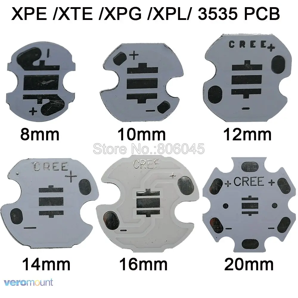 100 шт./лот! Cree XPE XP E / XTE XT XPG G XPL L или Epi светодиодный s 3535 led алюминиевая печатная