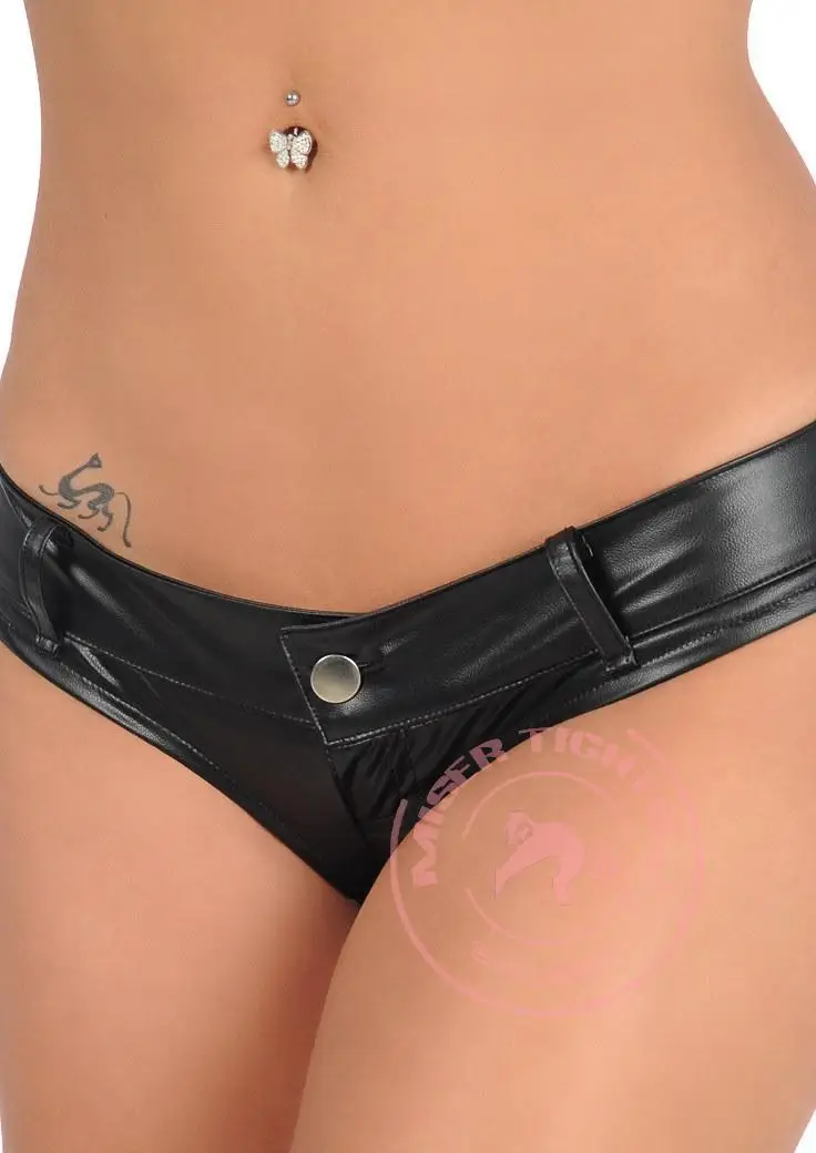 2019 Sexy Hipster Faux Leather Hip crotch Short Hot Women Lady Charm Attractive Matte Black New | Женская одежда