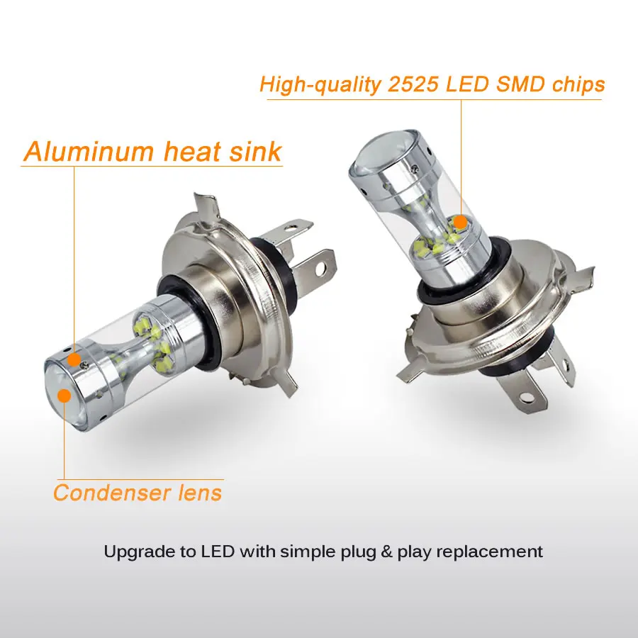 9005 HB3 9006 HB4 H4 H7 H8 H11 1156 BA15S 12 SMD 2525 Car Auto LED Bulbs Fog Lights Highlight High Power White Lamp 12V DC