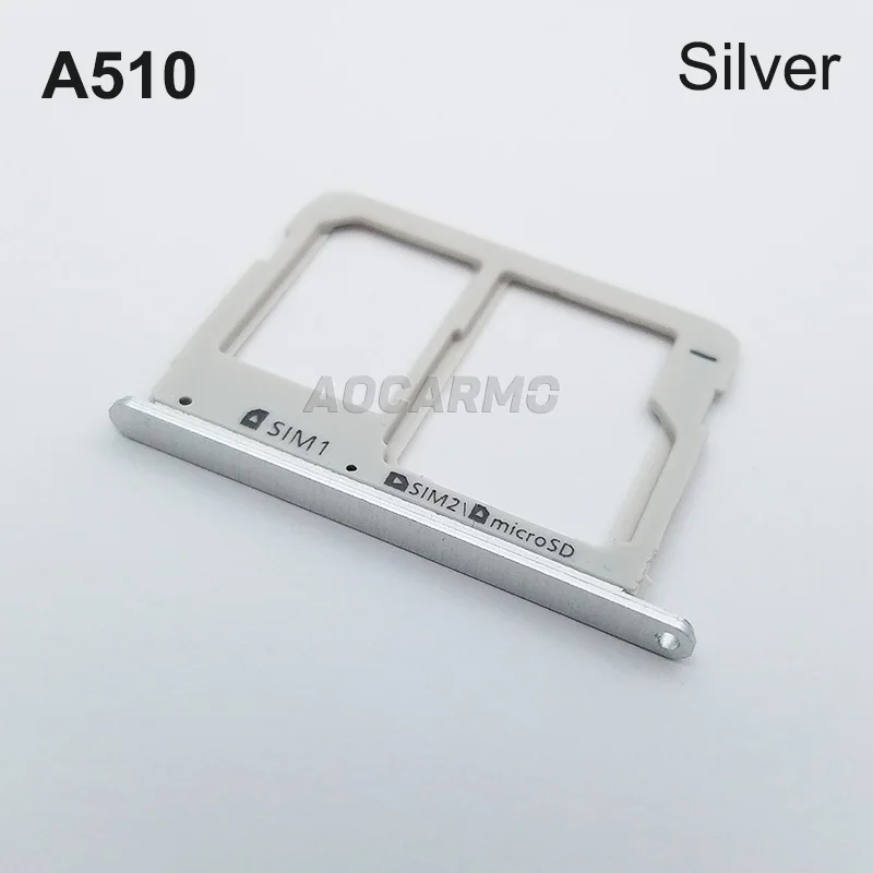 Aocarmo металлический лоток Nano SIM держатель слота для карты MicroSD Samsung A5 (2016) A510 A510F
