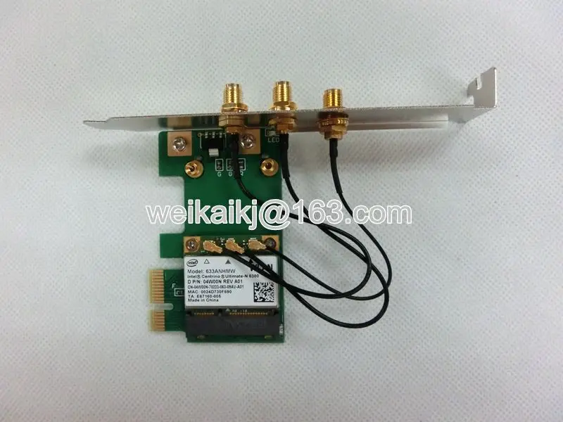 Intel Ultimate-n 6300 PCI-1X Card 633anhmw 802.11a/b/g/n 2 4 ГГц и 5 0 Spectra 450 Мбит/с 6 дБи | Компьютеры офис