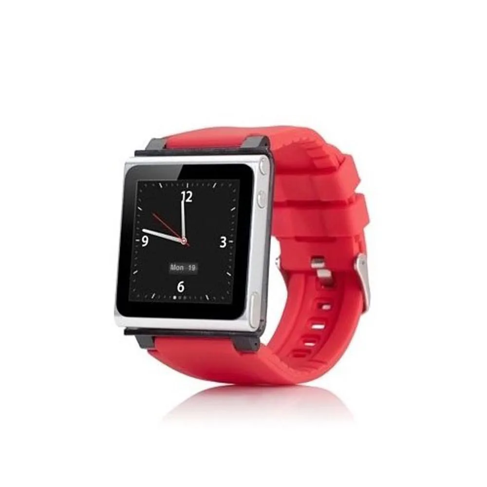 Red Бегущий верблюжий ремешок для часов/спортивный ремешок для Apple iPod Nano 6-го поколения Чехол - Цвет: Red