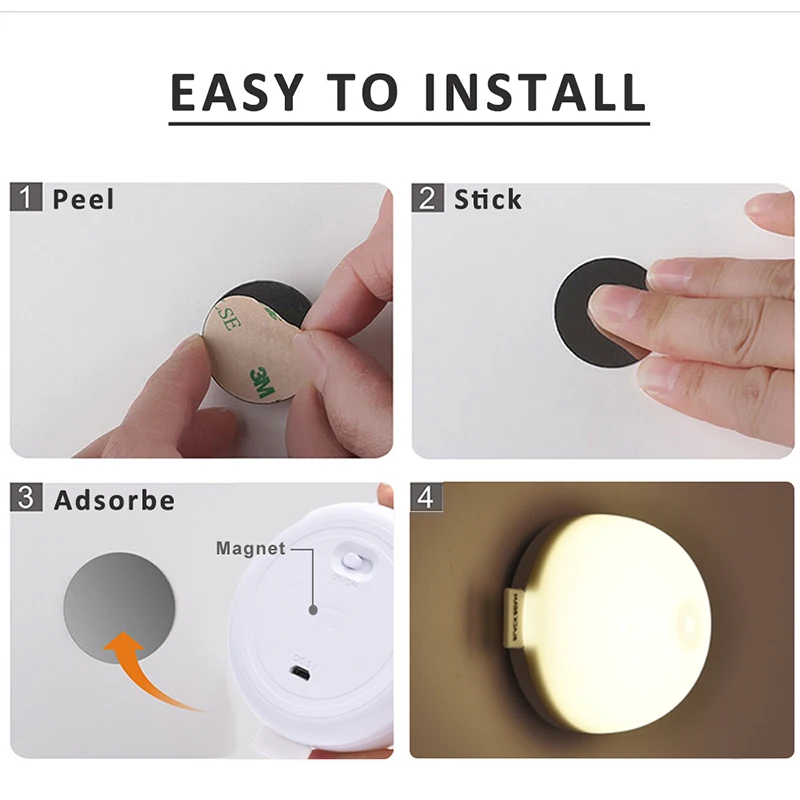 Zure светодиодный светильник в ночную тематику сенсорный нажимной для стенной