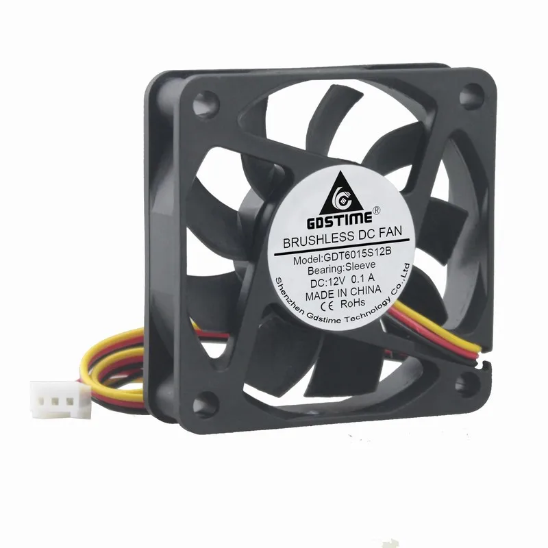 1 шт. Gdstime 6 см DC 12 В 60x60x15 мм 3Pin PC Процессор Бесщеточный Охлаждающий вентилятор 60 x 15