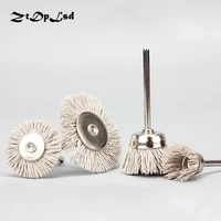 ztdplsd 3pcsset 3mm shank mini polished flower head nylon abrasive wire wood carving polishing brush grinding tools deburring
