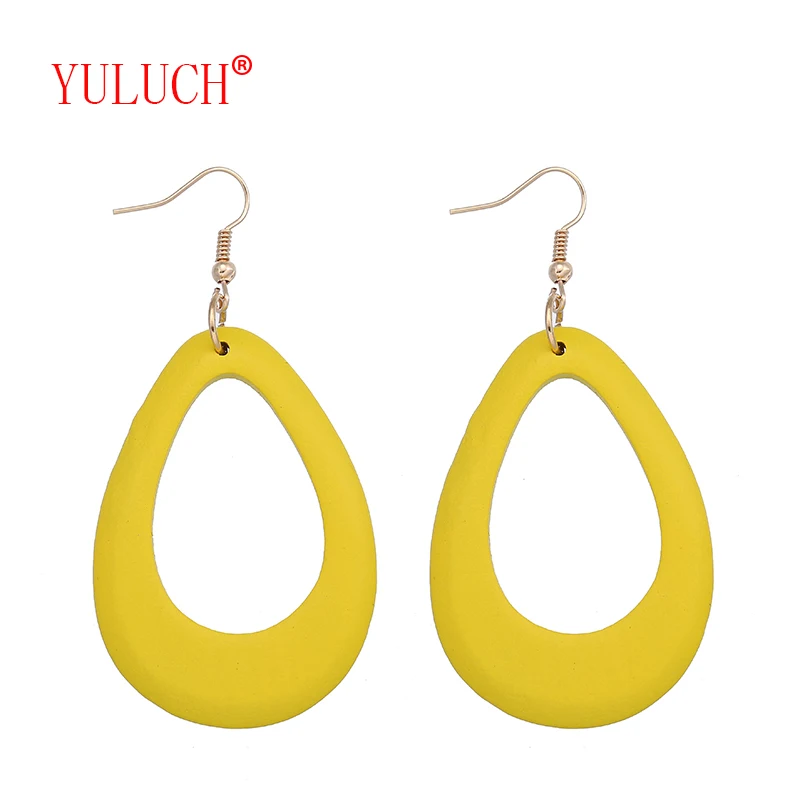 Деревянный ажурный дизайн 5 цветов подвеска в виде капли воды для африканских