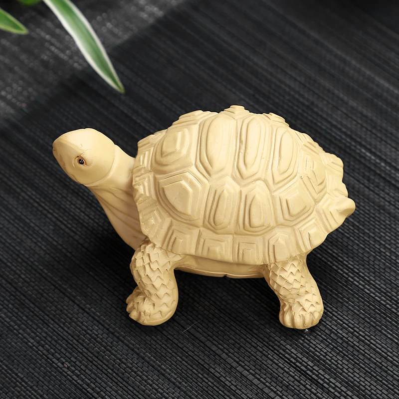 

Yixing Purple Clay Tea Pet Tortoise Statue Chinese Kung Fu Tea Set Accessories Decoration Crafts Bonsai Adornment Boutique Gifts