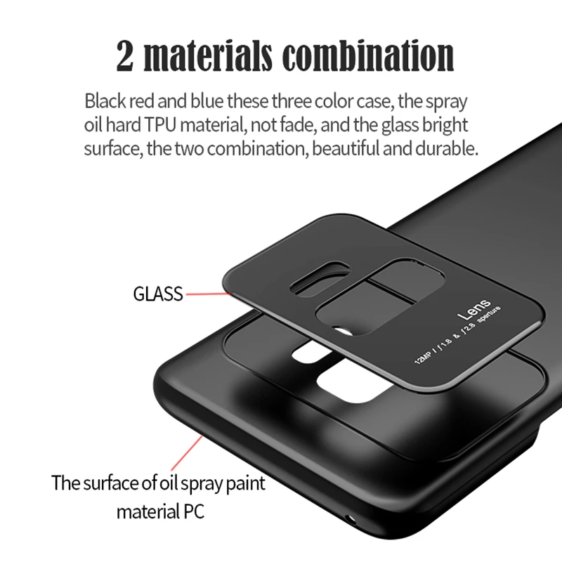 Чехол для Samsung S9 Plus IPAKY брендовый роскошный гибридный чехол из закаленного стекла