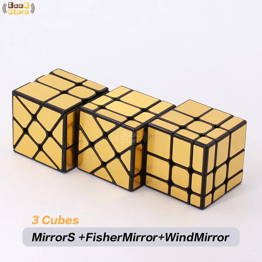 SWF-Golden Mofangjiaoshi Fisher зеркало Windmirror зеркала магический куб Золотой Серебряный Матовый горячий колесный зеркальный куб 3x3x3 странная форма подарки - Цвет: SWF-Golden