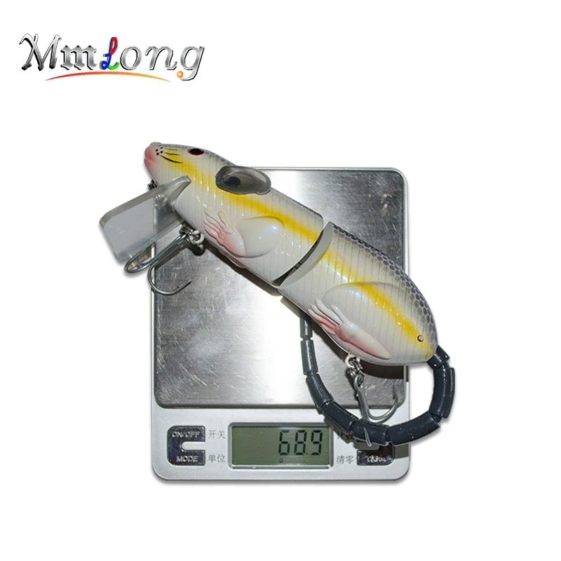 Mmlong 5 &quotкрыса рыболовные приманки реалистичные Мышь Crankbait Плавание Rat1 M 69 г