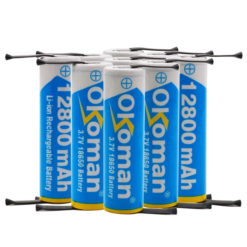 Okoman абсолютно новый оригинальный 18650 3 7 V 12800mAh перезаряжаемый литиевый