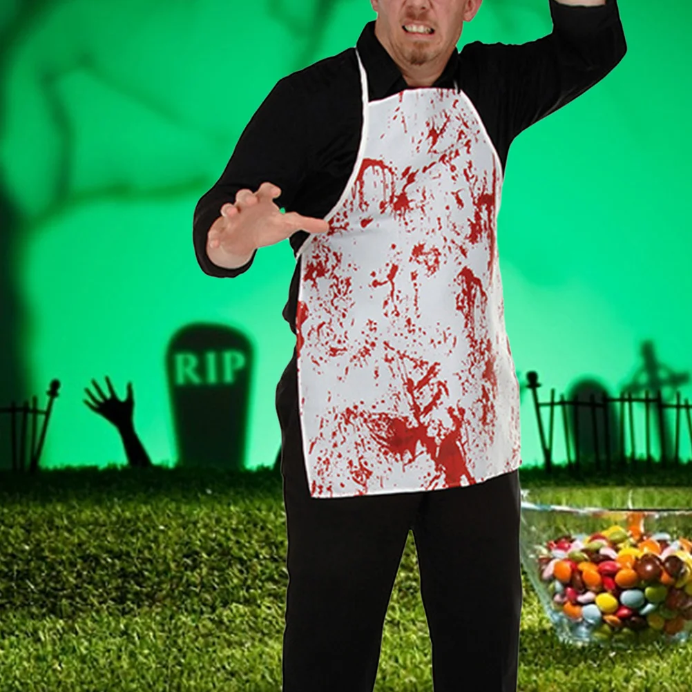 2pcs Halloween Horror Bloody Design Apron For Women Men Haunted House Scary City Party Space Decorations Favors Supplies | Дом и сад
