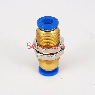 Fit Tube O/D 8mm Pneumatic Bulkhead Push In Connector Union Quick Release Air Fitting Plumbing | Обустройство дома