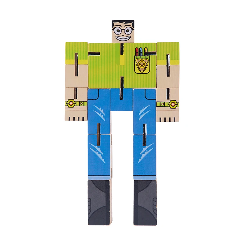 Игрушка прорезыватель для мозга 3D деревянная головоломка полицейский замок