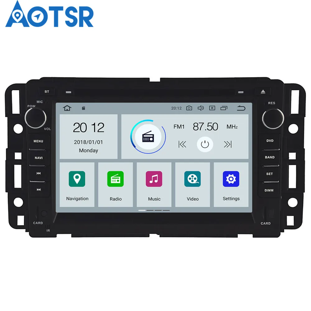 Android 9 0 8 core dvd-плеер для автомобиля GPS навигации GMC Yukon Tahoe 2007-2012 мультимедийная