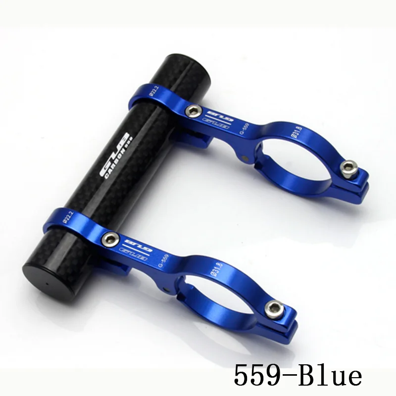 Style 2-Blue GUB углеродное волокно велосипедный руль удлинитель Удлинительное крепление лампы ЧПУ легкий MTB дорожный велосипед фонарик компьютерный держатель телефона - Цвет: Style 2-Blue
