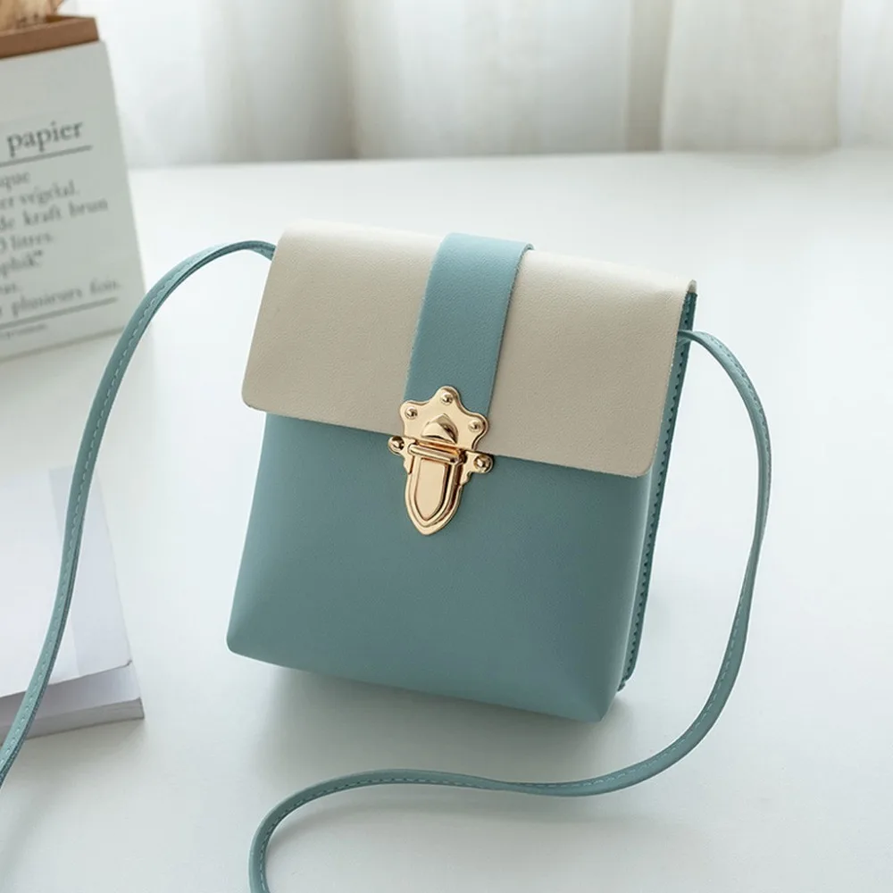 Женская сумка через плечо на молнии с отделением для монет маленькая Корейская