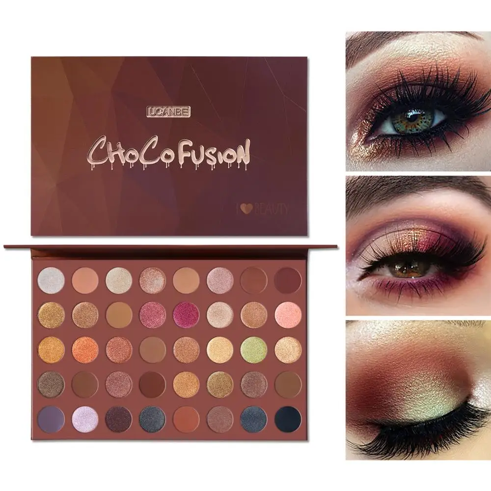Ucanbe Новый CHOCO FUSION 40 цветов Тени для век бронза с перламутровым блеском Палетка