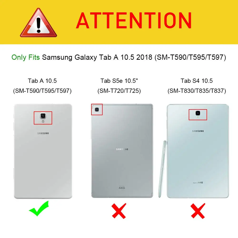 Чехол для клавиатуры Bluetooth планшета Samsung Galaxy Tab A 10 5 2018 SM T590/T595/T597 съемный