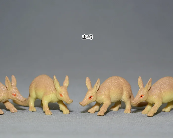 

Маленькая твердая игрушка aardvark, модель животного, экологически чистый стол, украшение для бонсая