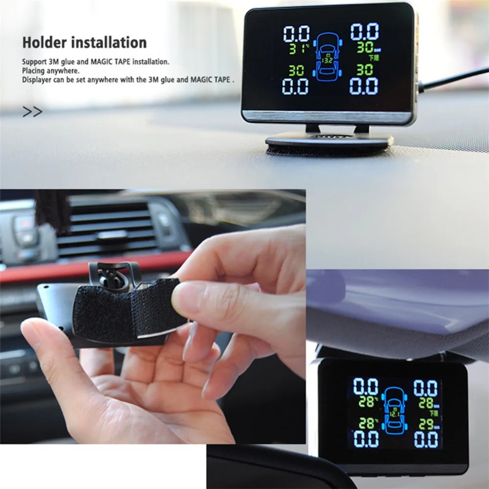 CAREUD автомобильный беспроводной TPMS система контроля давления в шинах с 4 внешними