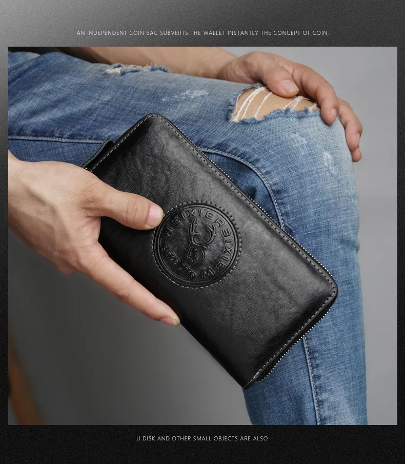 Защита от кражи RFID щетка Для мужчин женских сумок новые модные Для мужчин кожаные мешочек сумка многофункциональный кошелек клатч в деловом стиле