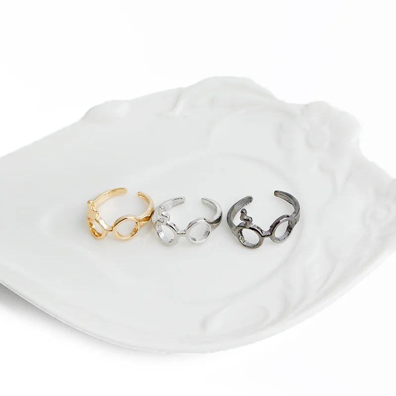 New Fashion Personality HP Lightning Scar Glasses Ring Gold Silver Black Plated Factory Price 20pcs/lot | Украшения и аксессуары