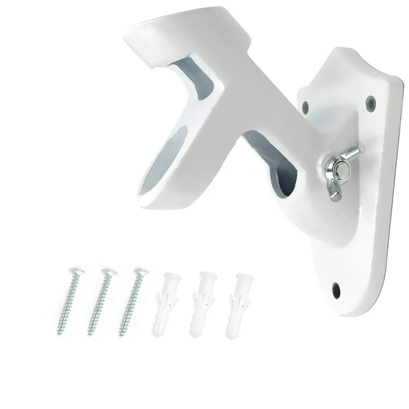 Белый Регулируемый алюминиевый настенный держатель флага подставка под лобовое