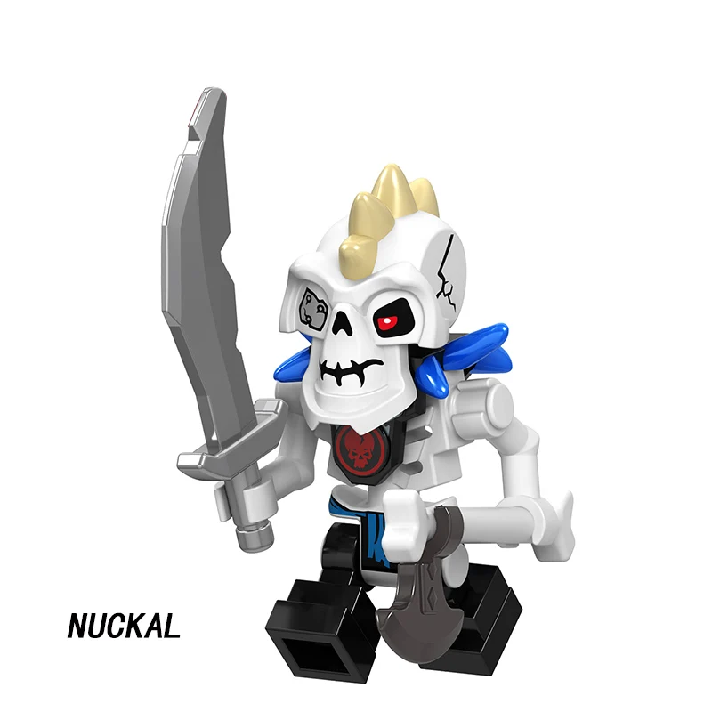 Небесно-голубой Один фильм Nya Jay Zane и Kai Wu Lord Garmadon Snike с оружием строительные блоки игрушки для детей - Цвет: Небесно-голубой