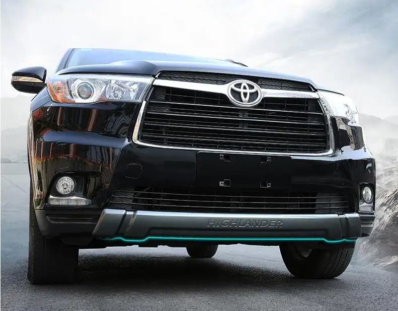 ABS передний+ задний бампер диффузор протектор Защита опорная плита для Toyota Highlander по EMS