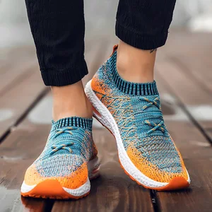 Мужские кроссовки, Модные Дизайнерские кроссовки из сетчатого материала, летние мужские кроссовки для тренировок, большой размер 46