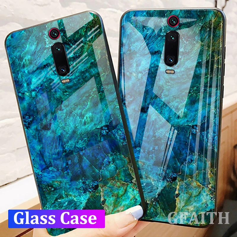 Чехол GFAITH для Xiaomi Mi 9 T, чехол с мраморной текстурой и принтом, чехол с закаленным стеклом для Xiaomi Mi 9T Pro, чехол для телефона s Funda Coque