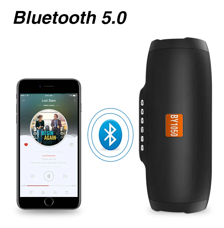 Nby 1050 портативный Bluetooth динамик fm-радио 3D стерео беспроводной громкий динамик большой HiFi Бумбокс Поддержка TF карта Aux USB диск TWS