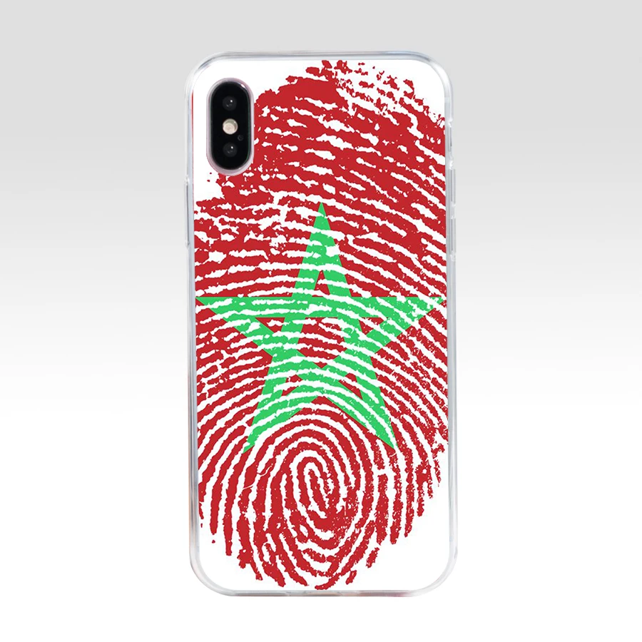 47H Morocco Flag Soft Silicone Tpu Cover phone Case for iphone 5 5s se X XR XS Max case | Мобильные телефоны и аксессуары
