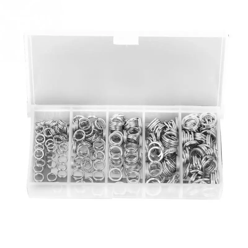 200 шт. рыболовное раздельное кольцо из нержавеющей стали для пустых приманок от 5