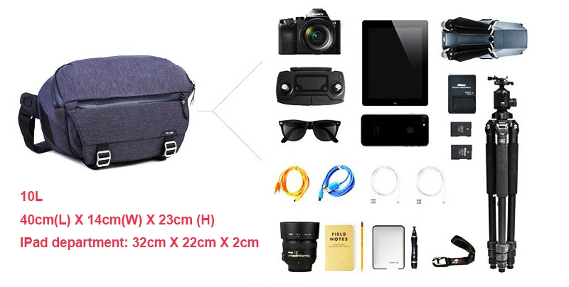 Водонепроницаемый 5L серый и темно-серый DSLR камера сумка чехол для камеры Canon Nikon sony Olympus Dslr камера