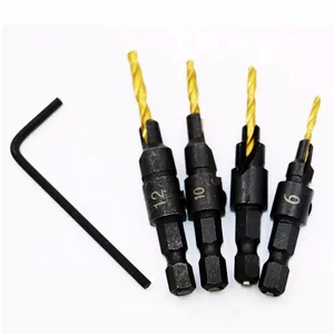 Набор сверл и гаечных ключей из быстрорежущей стали, 6  12 мм, 4 шт.