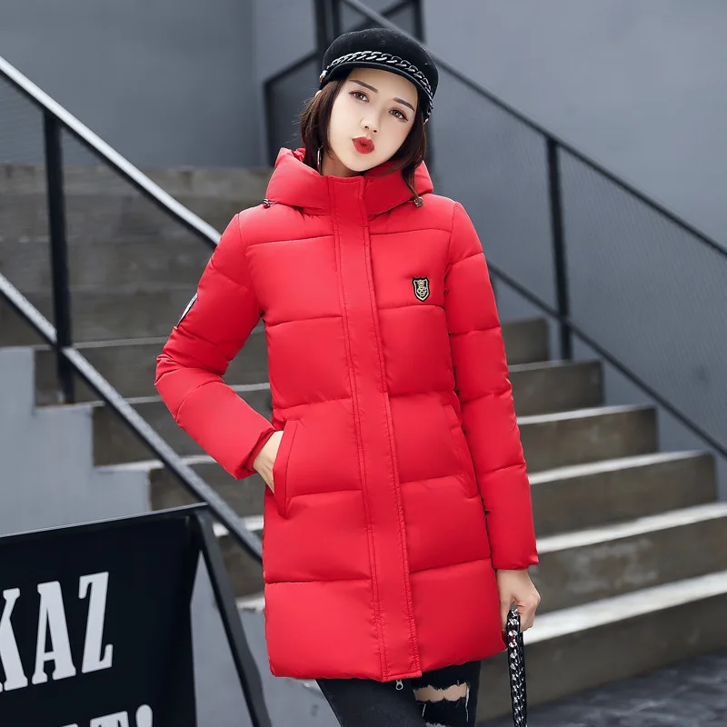 Abrigos mujer invierno/Коллекция 2019 года Длинные парки женские утепленные пуховики с