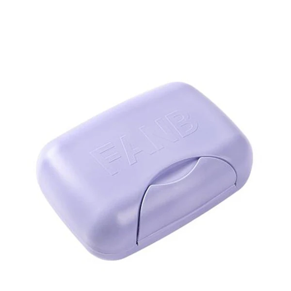 Purple Soap Dish XZJJA Портативный Открытый путешествия мыльница домашнее мыло блюдо-органайзер ванная комната мыло держатель с крышкой чехол Аксессуары для ванной комнаты - Цвет: Purple Soap Dish