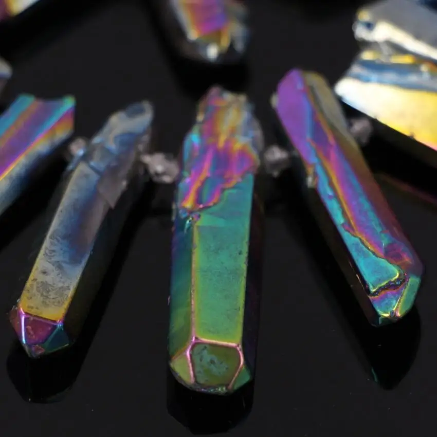 Бусины подвески из сплава радуги и титана 15 5 дюйма|pendant beads|beads beadsquartz titanium |