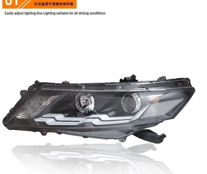 OUMIAO для Honda Crosstour головной светильник s U angel eyes DRL 2011- для Crosstour светодиодный светильник DRL Q5 bi xenon объектив h7 xenon