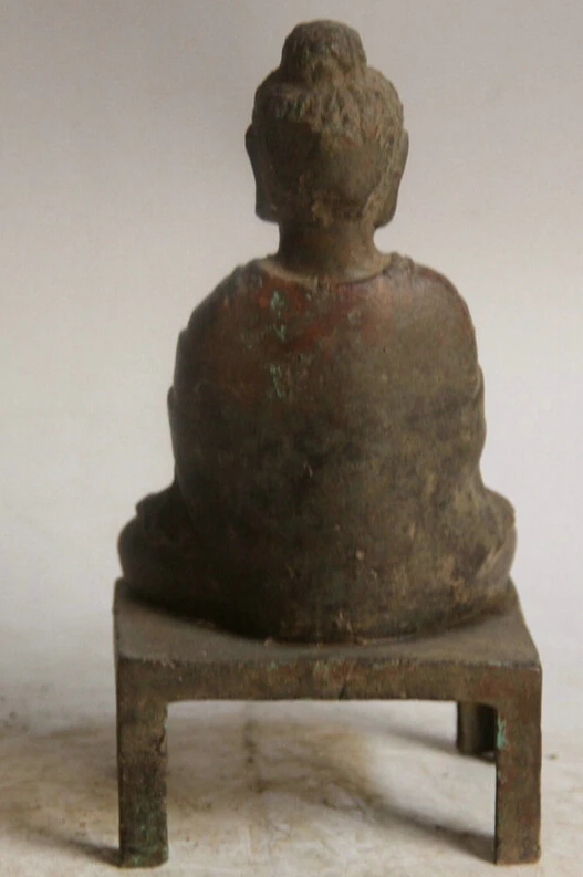 

fast shipping USPS to USA S2267 7" Old Chinese Buddhism Bronze Gild Seat Kwan-yin Guan Yin Boddhisattva Statue